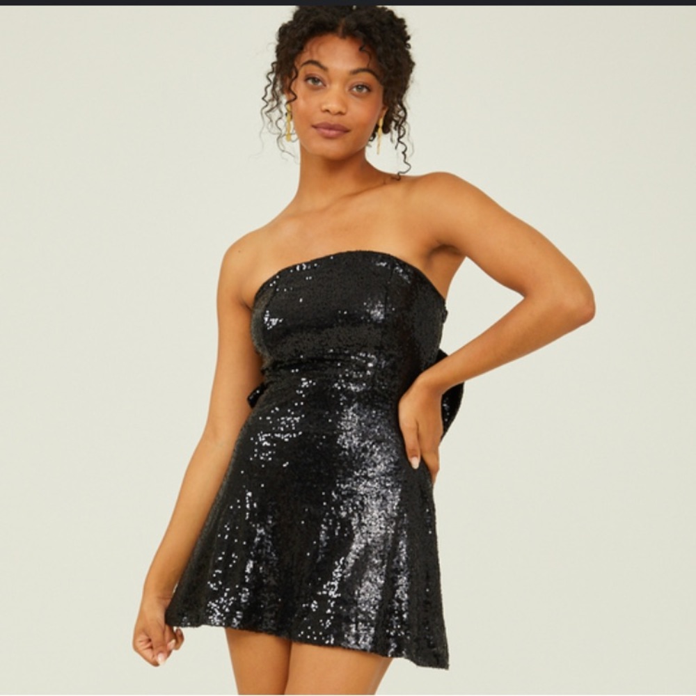 Lilia Sequin Bow Dress